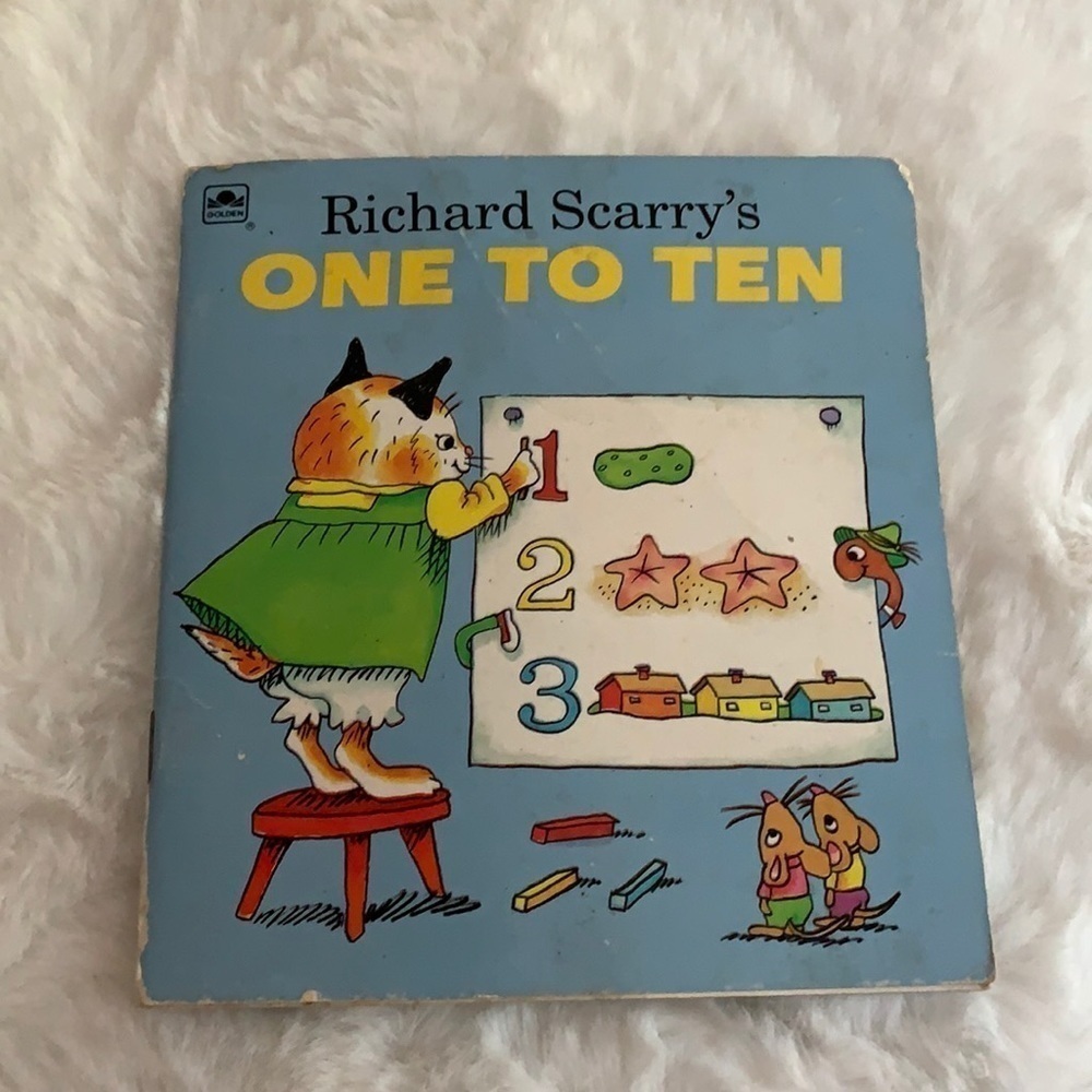 Vintage Paperback Book;Richard Scarry’s One to Ten